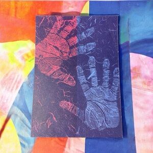 Linocut Print By Khephra Art Print 5x7 Inches